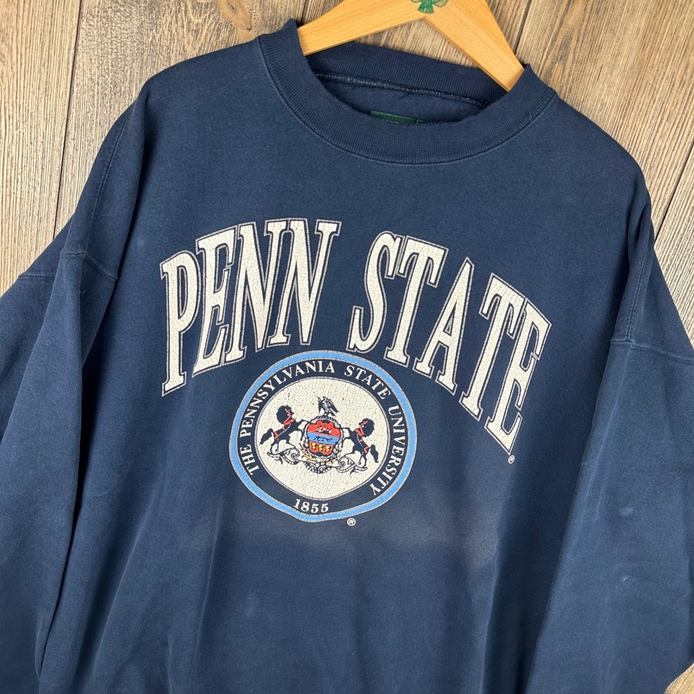 Vintage 90s Penn State University Sweatshirt American Eagle XL Navy Blue
